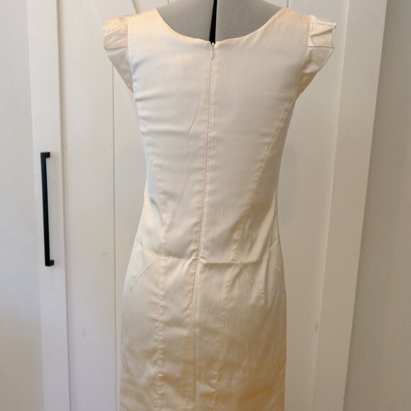 Leggiadro Ivory Dupioni Silk sheath dress - 10 - Picture 3 of 4